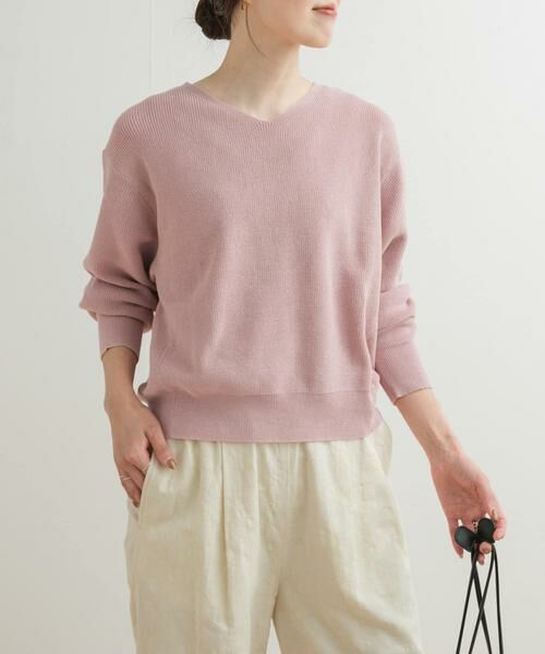 URBAN RESEARCH DOORS / アーバンリサーチ ドアーズ ニット・セーター | コットン畦Vネックニット | 詳細23