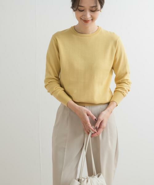 URBAN RESEARCH DOORS / アーバンリサーチ ドアーズ ニット・セーター | オーガニックコットンクルーネックプルオーバー | 詳細1