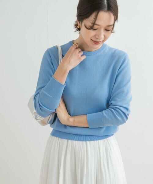 URBAN RESEARCH DOORS / アーバンリサーチ ドアーズ ニット・セーター | オーガニックコットンクルーネックプルオーバー | 詳細13