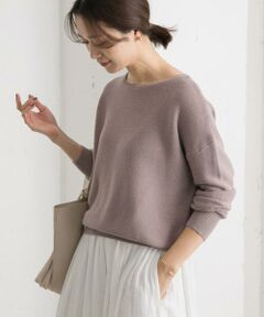 URBAN RESEARCH DOORS / アーバンリサーチ ドアーズ ニット・セーター | コットンボートネックガーターKNIT