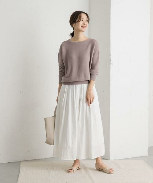 URBAN RESEARCH DOORS / アーバンリサーチ ドアーズ ニット・セーター | コットンボートネックガーターKNIT | 詳細10