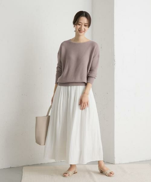 URBAN RESEARCH DOORS / アーバンリサーチ ドアーズ ニット・セーター | コットンボートネックガーターKNIT | 詳細11