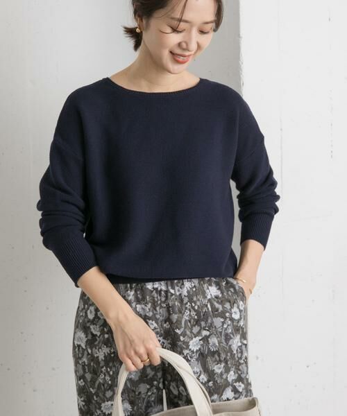 URBAN RESEARCH DOORS / アーバンリサーチ ドアーズ ニット・セーター | コットンボートネックガーターKNIT | 詳細18