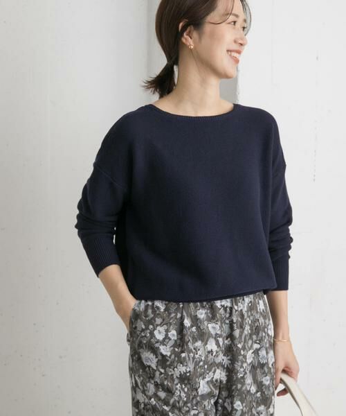 URBAN RESEARCH DOORS / アーバンリサーチ ドアーズ ニット・セーター | コットンボートネックガーターKNIT | 詳細19