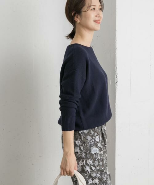 URBAN RESEARCH DOORS / アーバンリサーチ ドアーズ ニット・セーター | コットンボートネックガーターKNIT | 詳細21