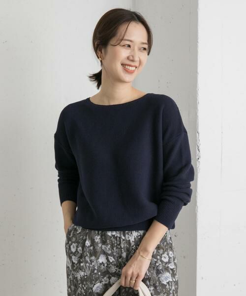 URBAN RESEARCH DOORS / アーバンリサーチ ドアーズ ニット・セーター | コットンボートネックガーターKNIT | 詳細22