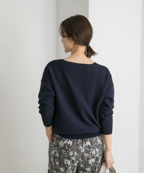 URBAN RESEARCH DOORS / アーバンリサーチ ドアーズ ニット・セーター | コットンボートネックガーターKNIT | 詳細24