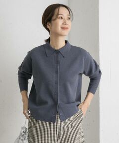 URBAN RESEARCH DOORS / アーバンリサーチ ドアーズ カーディガン・ボレロ | 衿付ニットカーディガン