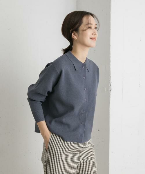URBAN RESEARCH DOORS / アーバンリサーチ ドアーズ カーディガン・ボレロ | 衿付ニットカーディガン | 詳細5