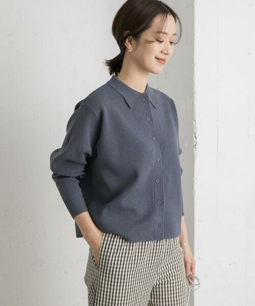 URBAN RESEARCH DOORS / アーバンリサーチ ドアーズ カーディガン・ボレロ | 衿付ニットカーディガン | 詳細6