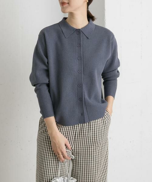 URBAN RESEARCH DOORS / アーバンリサーチ ドアーズ カーディガン・ボレロ | 衿付ニットカーディガン | 詳細8