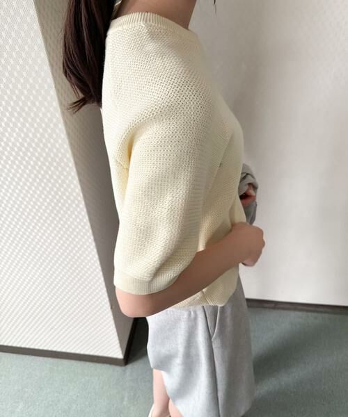 URBAN RESEARCH DOORS / アーバンリサーチ ドアーズ ニット・セーター | ラメドット刺繍ニット | 詳細12