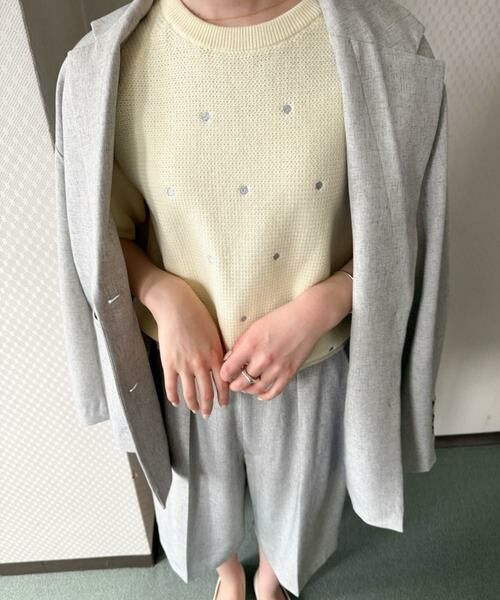 URBAN RESEARCH DOORS / アーバンリサーチ ドアーズ ニット・セーター | ラメドット刺繍ニット | 詳細17