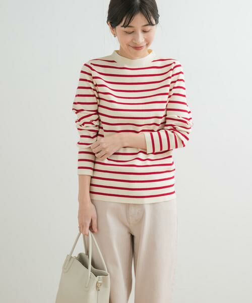 URBAN RESEARCH DOORS / アーバンリサーチ ドアーズ ニット・セーター | 総針ハイネックボーダーニット | 詳細1