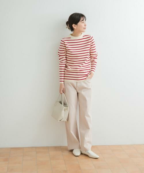 URBAN RESEARCH DOORS / アーバンリサーチ ドアーズ ニット・セーター | 総針ハイネックボーダーニット | 詳細12