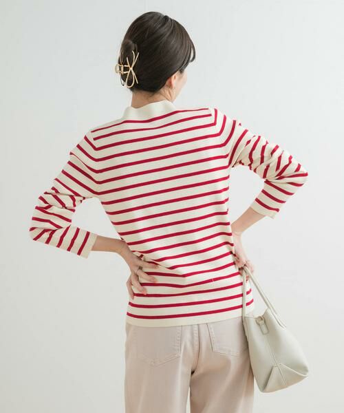 URBAN RESEARCH DOORS / アーバンリサーチ ドアーズ ニット・セーター | 総針ハイネックボーダーニット | 詳細3