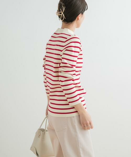 URBAN RESEARCH DOORS / アーバンリサーチ ドアーズ ニット・セーター | 総針ハイネックボーダーニット | 詳細4