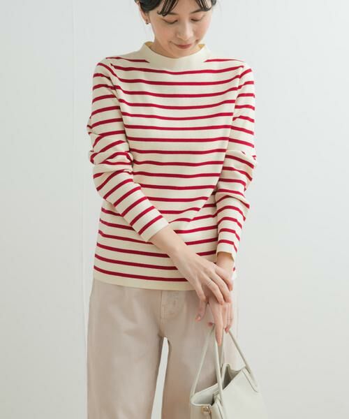 URBAN RESEARCH DOORS / アーバンリサーチ ドアーズ ニット・セーター | 総針ハイネックボーダーニット | 詳細5