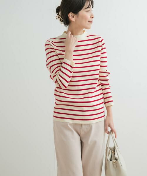 URBAN RESEARCH DOORS / アーバンリサーチ ドアーズ ニット・セーター | 総針ハイネックボーダーニット | 詳細6