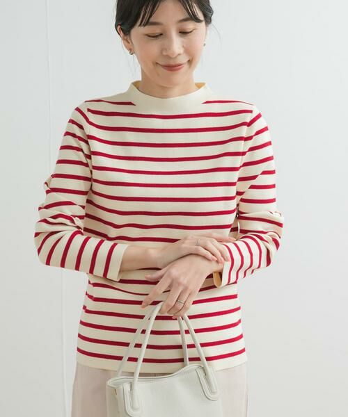 URBAN RESEARCH DOORS / アーバンリサーチ ドアーズ ニット・セーター | 総針ハイネックボーダーニット | 詳細7