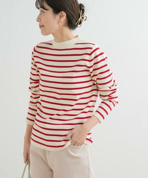 URBAN RESEARCH DOORS / アーバンリサーチ ドアーズ ニット・セーター | 総針ハイネックボーダーニット | 詳細8