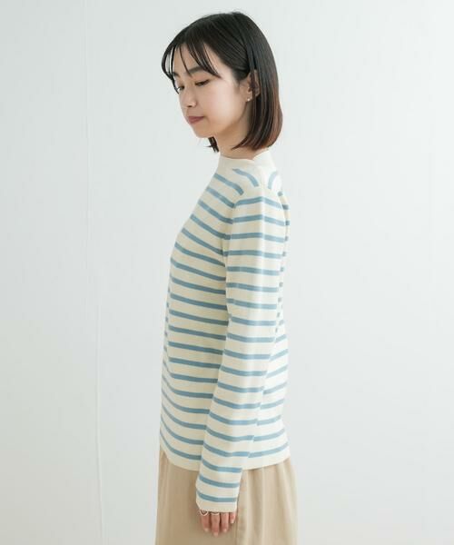 URBAN RESEARCH DOORS / アーバンリサーチ ドアーズ ニット・セーター | 総針ハイネックボーダーニット | 詳細18