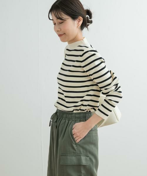 URBAN RESEARCH DOORS / アーバンリサーチ ドアーズ ニット・セーター | 総針ハイネックボーダーニット | 詳細25