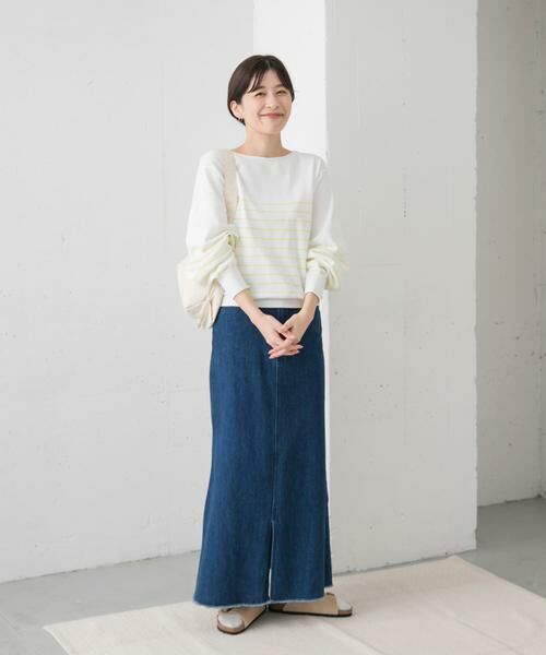 URBAN RESEARCH DOORS / アーバンリサーチ ドアーズ ニット・セーター | ウォッシャブルUVボーダーニット | 詳細8