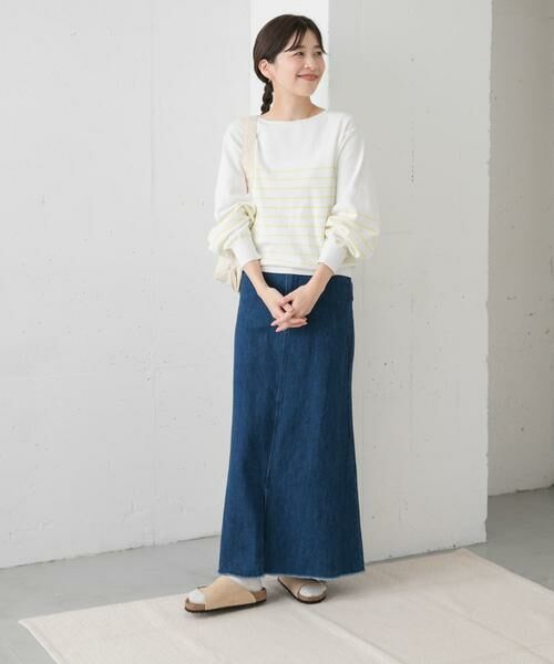 URBAN RESEARCH DOORS / アーバンリサーチ ドアーズ ニット・セーター | ウォッシャブルUVボーダーニット | 詳細9