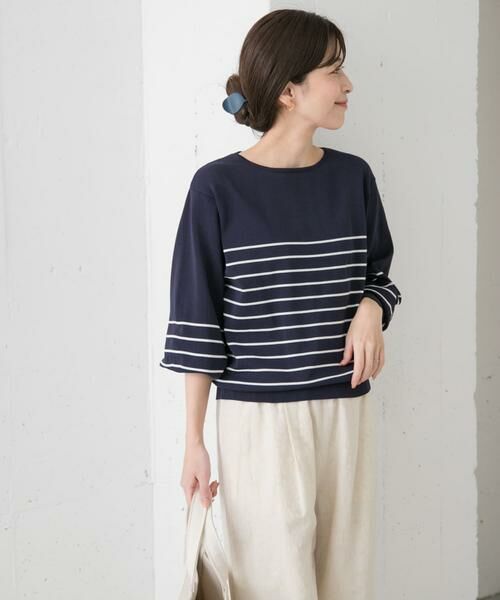 URBAN RESEARCH DOORS / アーバンリサーチ ドアーズ ニット・セーター | ウォッシャブルUVボーダーニット | 詳細20