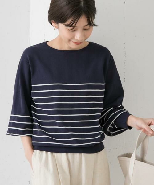 URBAN RESEARCH DOORS / アーバンリサーチ ドアーズ ニット・セーター | ウォッシャブルUVボーダーニット（ブルー系その他）