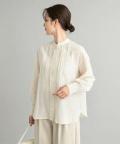 URBAN RESEARCH DOORS / アーバンリサーチ ドアーズ シャツ・ブラウス | フロントフリルスタンドカラーブラウス