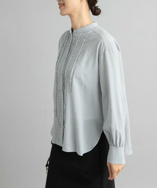 URBAN RESEARCH DOORS / アーバンリサーチ ドアーズ シャツ・ブラウス | フロントフリルスタンドカラーブラウス | 詳細10