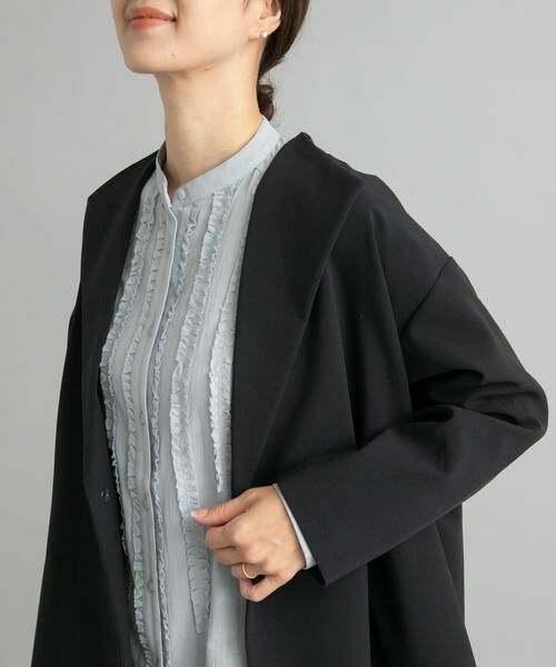 URBAN RESEARCH DOORS / アーバンリサーチ ドアーズ シャツ・ブラウス | フロントフリルスタンドカラーブラウス | 詳細2