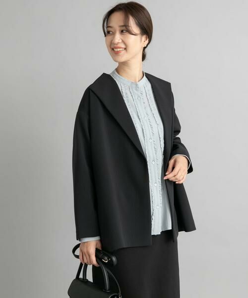 URBAN RESEARCH DOORS / アーバンリサーチ ドアーズ シャツ・ブラウス | フロントフリルスタンドカラーブラウス | 詳細5