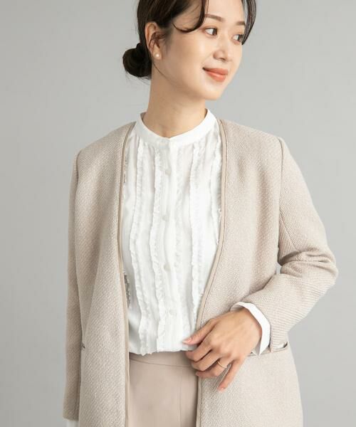 URBAN RESEARCH DOORS / アーバンリサーチ ドアーズ シャツ・ブラウス | フロントフリルスタンドカラーブラウス | 詳細21