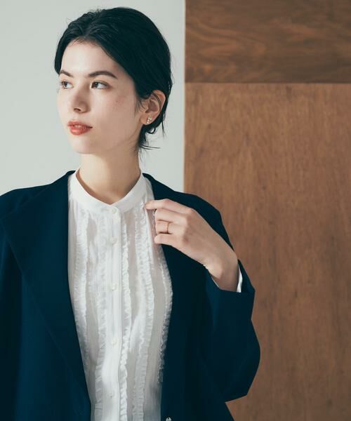 URBAN RESEARCH DOORS / アーバンリサーチ ドアーズ シャツ・ブラウス | フロントフリルスタンドカラーブラウス | 詳細27