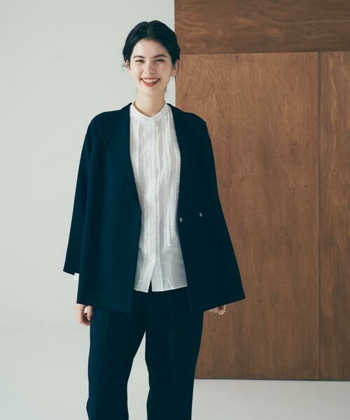 URBAN RESEARCH DOORS / アーバンリサーチ ドアーズ シャツ・ブラウス | フロントフリルスタンドカラーブラウス | 詳細28