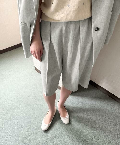 URBAN RESEARCH DOORS / アーバンリサーチ ドアーズ ショート・ハーフ・半端丈パンツ | 『セットアップ対応』 ワンタックハーフパンツ | 詳細6