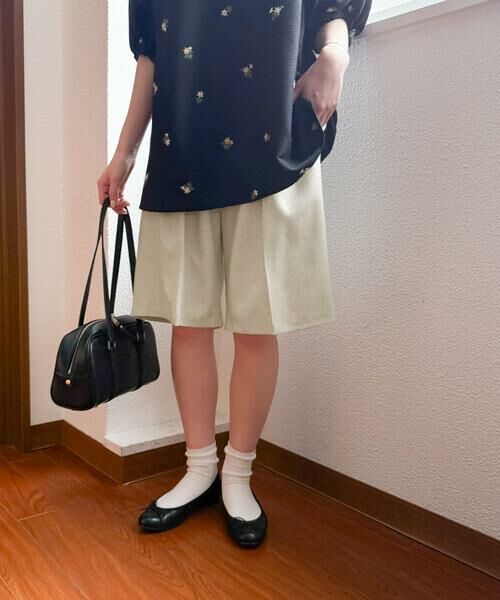 URBAN RESEARCH DOORS / アーバンリサーチ ドアーズ ショート・ハーフ・半端丈パンツ | 『セットアップ対応』 ワンタックハーフパンツ | 詳細18