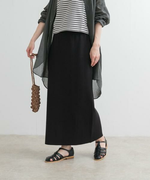 URBAN RESEARCH DOORS / アーバンリサーチ ドアーズ スカート | リネン混ニットストレートスカート | 詳細3