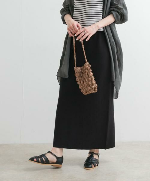 URBAN RESEARCH DOORS / アーバンリサーチ ドアーズ スカート | リネン混ニットストレートスカート | 詳細4