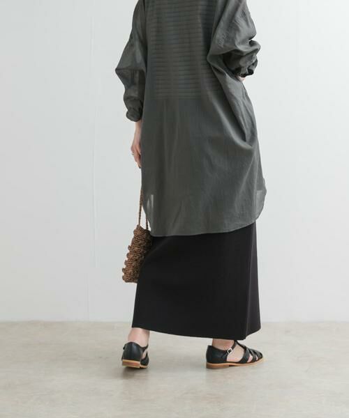 URBAN RESEARCH DOORS / アーバンリサーチ ドアーズ スカート | リネン混ニットストレートスカート | 詳細5