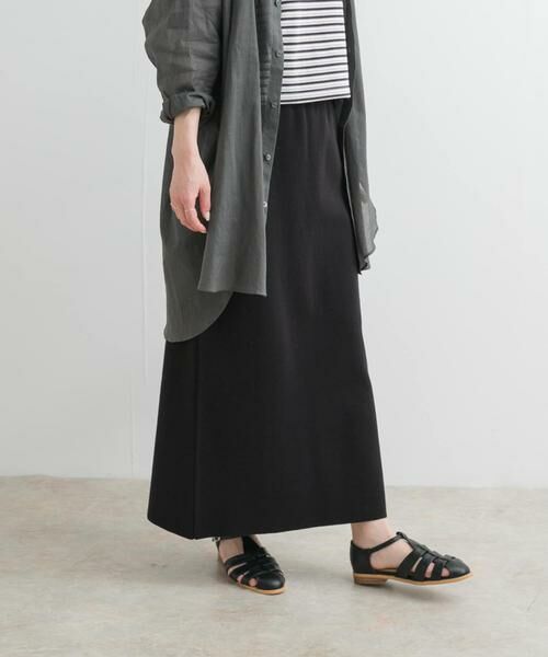 URBAN RESEARCH DOORS / アーバンリサーチ ドアーズ スカート | リネン混ニットストレートスカート | 詳細7