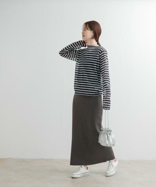 URBAN RESEARCH DOORS / アーバンリサーチ ドアーズ スカート | リネン混ニットストレートスカート | 詳細24