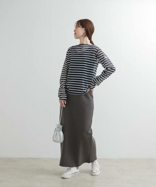 URBAN RESEARCH DOORS / アーバンリサーチ ドアーズ スカート | リネン混ニットストレートスカート | 詳細25