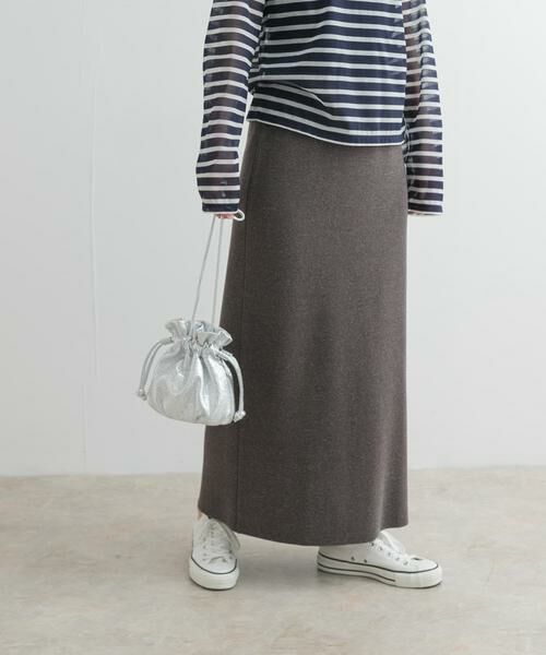 URBAN RESEARCH DOORS / アーバンリサーチ ドアーズ スカート | リネン混ニットストレートスカート | 詳細19
