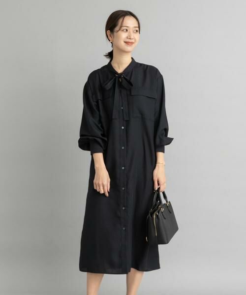 URBAN RESEARCH DOORS / アーバンリサーチ ドアーズ ワンピース | ボウタイワークシャツワンピース | 詳細3