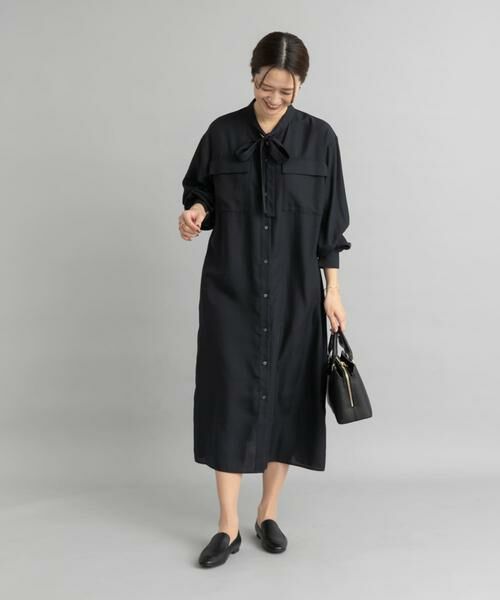 URBAN RESEARCH DOORS / アーバンリサーチ ドアーズ ワンピース | ボウタイワークシャツワンピース | 詳細4