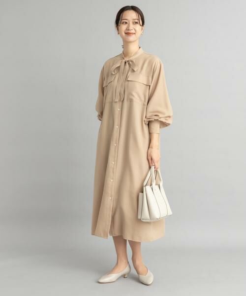 URBAN RESEARCH DOORS / アーバンリサーチ ドアーズ ワンピース | ボウタイワークシャツワンピース | 詳細17